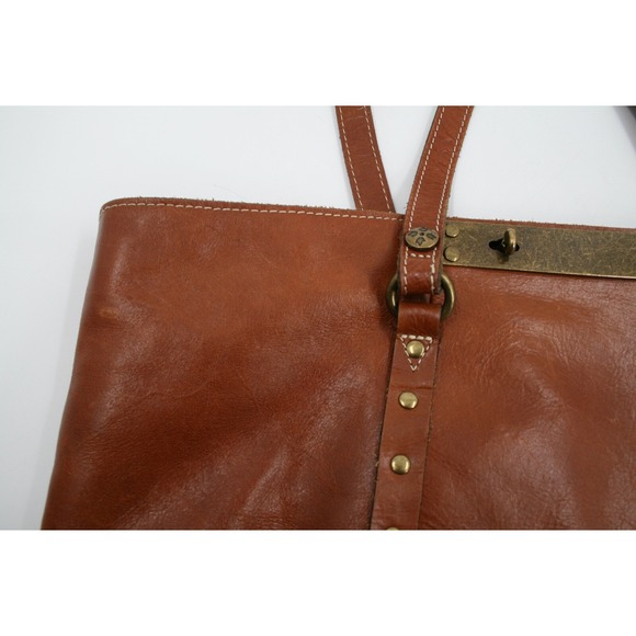 Patricia Nash Leather Tote Bag Studded Accents Shoulder Bag Large - Picture 5 of 15